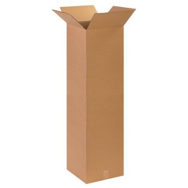 Box Packaging Tall Cardboard Corrugated Boxes, 14"L x 14"W x 48"H, Kraft 141448